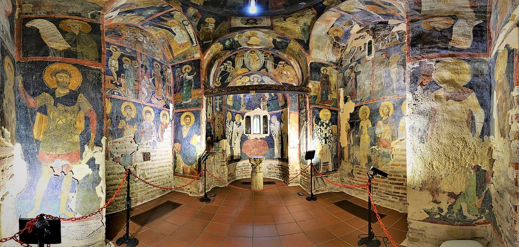 photo of an ancient mural in a church in sofia bulgaria