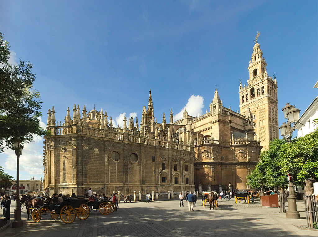 An image of the Sevilla Cathedral in Seville Spain