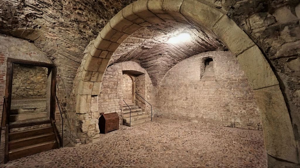 photo of a stone underground tunnel in prague