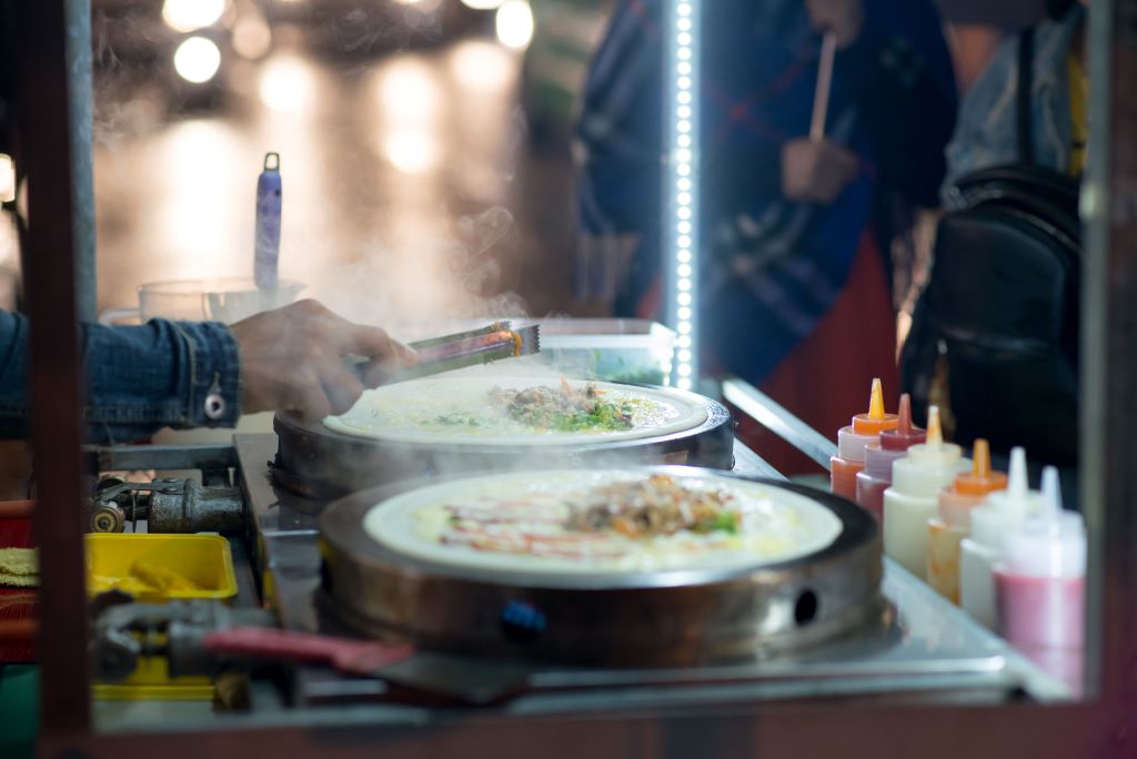 photo of street food being cooked