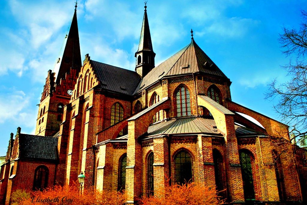 photo of red brick church in malmo sweden