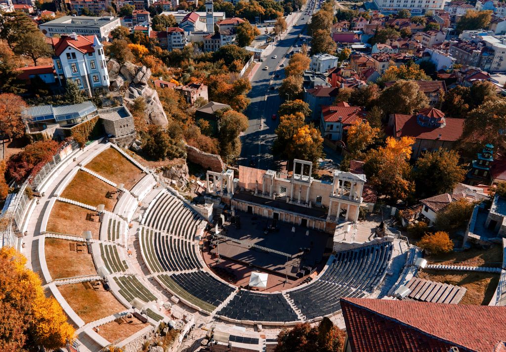 photo of ancient roman theatre in plovdiv bulgaria