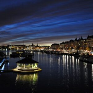 photo of the city of stockholm sweden at night