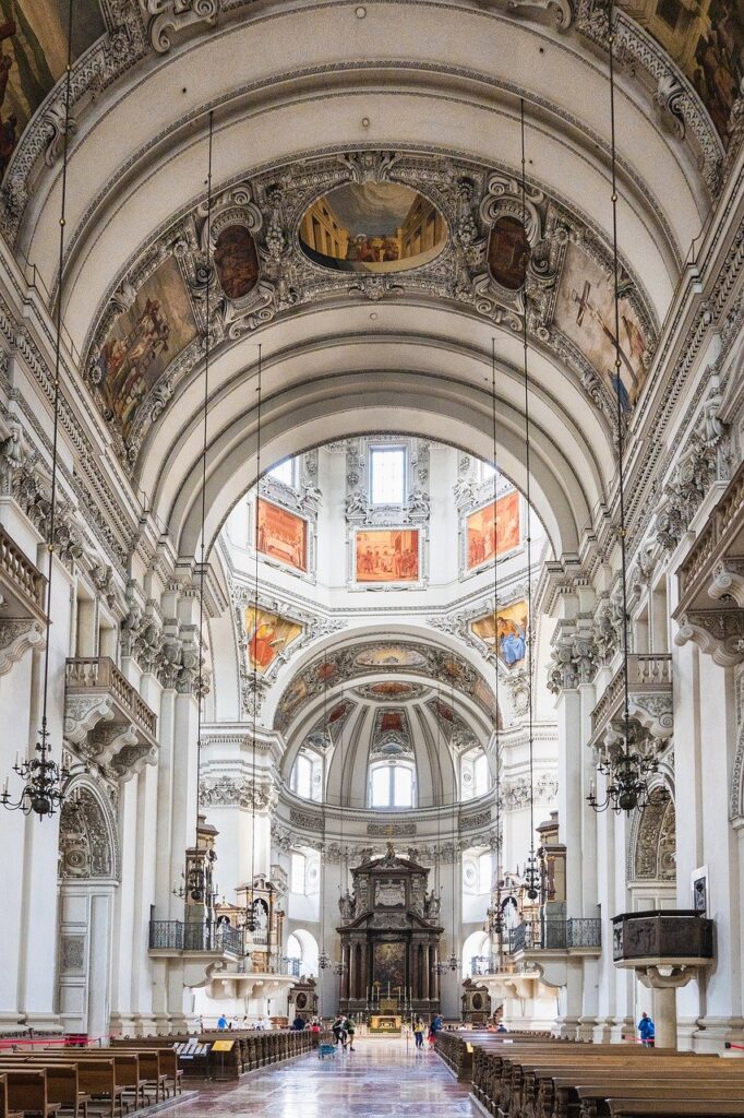 photo of the inside of a cathedral is salzburg austria