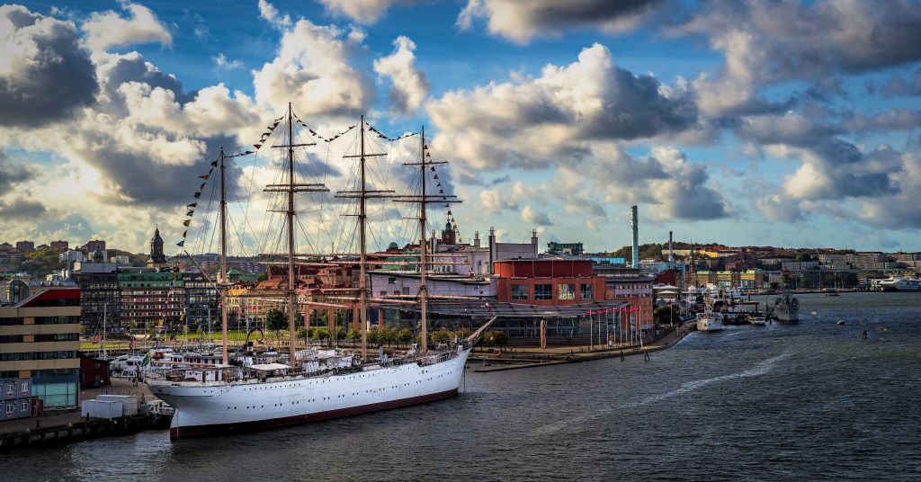 photo of a ship on the gota canal in gothenburg sweden
