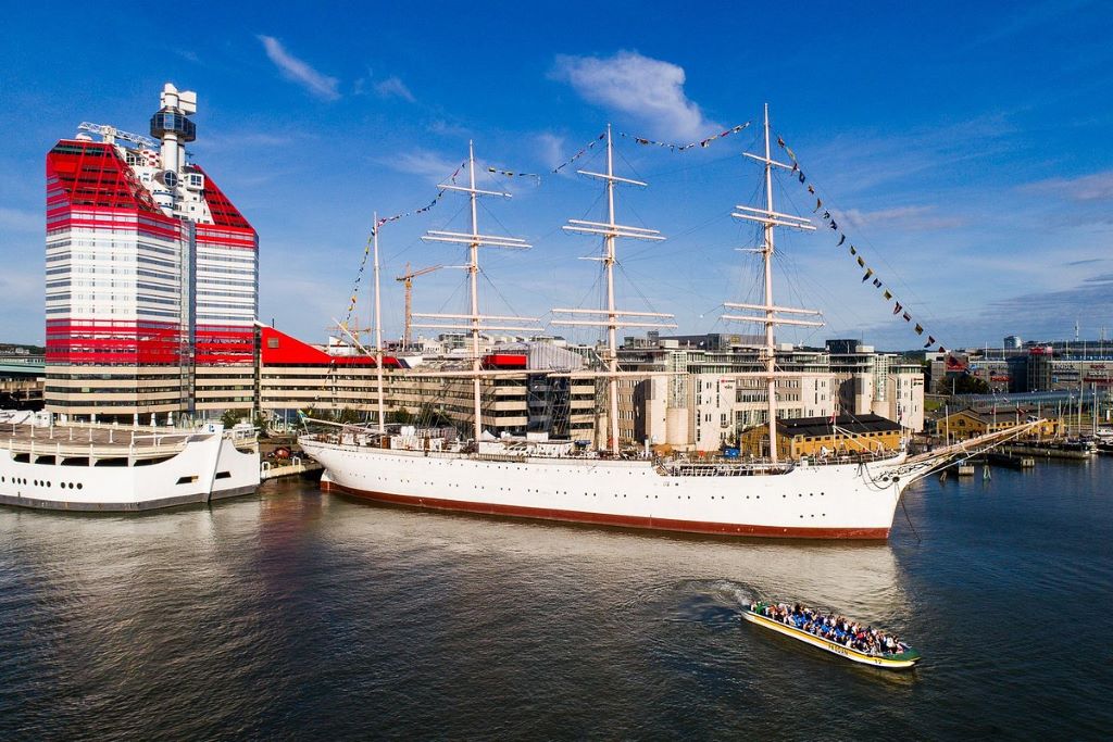 photo of a large ship in gothenburg sweden